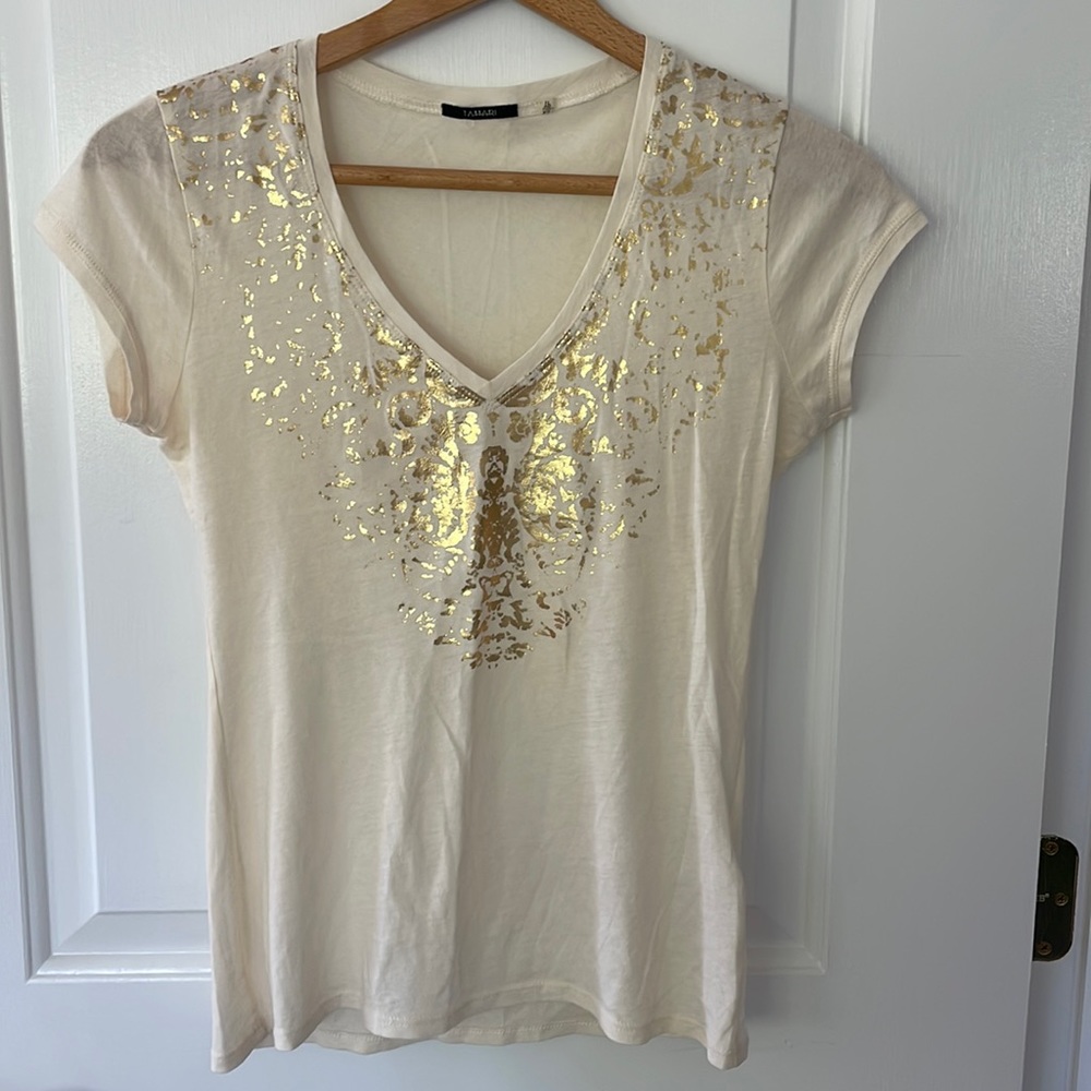 Tahari Vneck Short sleeve